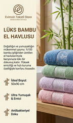 Lüks Bambu El Havlusu Seti – 6’lı | Ultra Yumuşak & Yüksek Emici